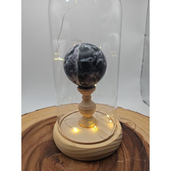Amethyst Sphere With Case 60mm - Picture 3 of 9
